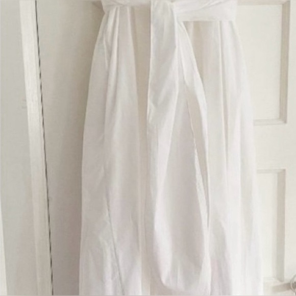THREE GRACES LONDON White Cotton SOLD OUT ADELE Tie front/back dress - Picture 7 of 16